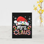 Carte Mr And Mrs Claus Couples Matching Christmas  (Fleur jaune)