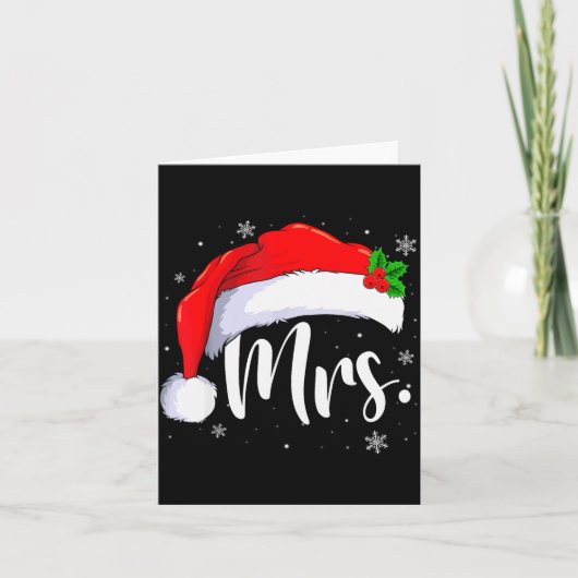 Carte Mr And Mrs Claus Couples Matching Christmas Pajama (Devant)