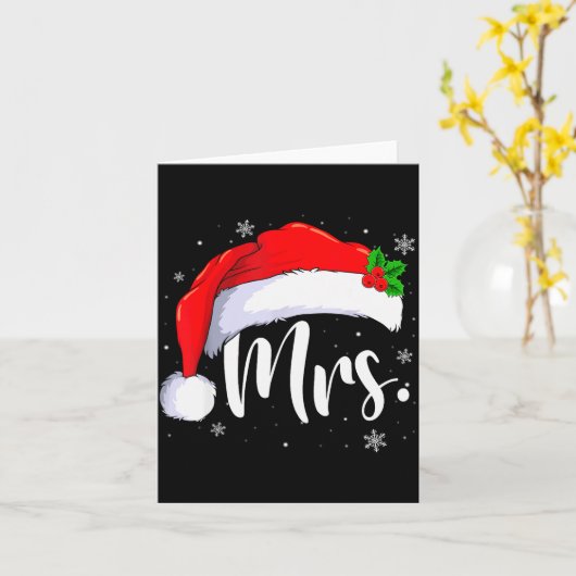 Carte Mr And Mrs Claus Couples Matching Christmas Pajama (Fleur jaune)