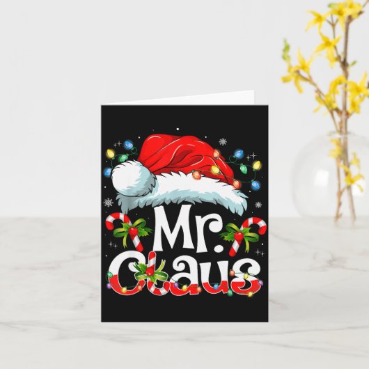 Carte Mr And Mrs Claus Couples Matching Christmas Pajama (Fleur jaune)