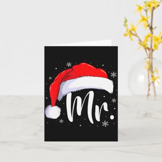 Carte Mr And Mrs Claus Couples Matching Christmas Pajama (Fleur jaune)