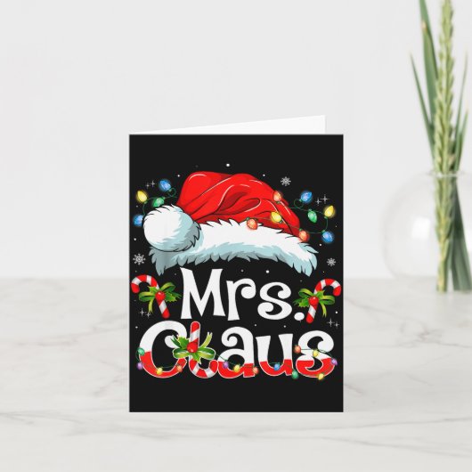 Carte Mr And Mrs Claus Couples Matching Christmas Pajama (Devant)