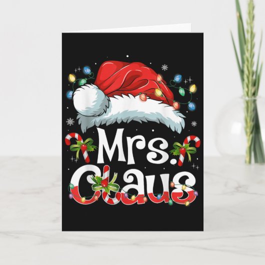 Carte Mr And Mrs Claus Couples Matching Christmas Pajama (Devant)