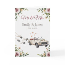Mr and Mrs Wedding Card 2027 Just Married Car