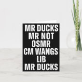 Carte Mr Ducks Mr Not Duck Joke Phonetic Puzzle (Devant)