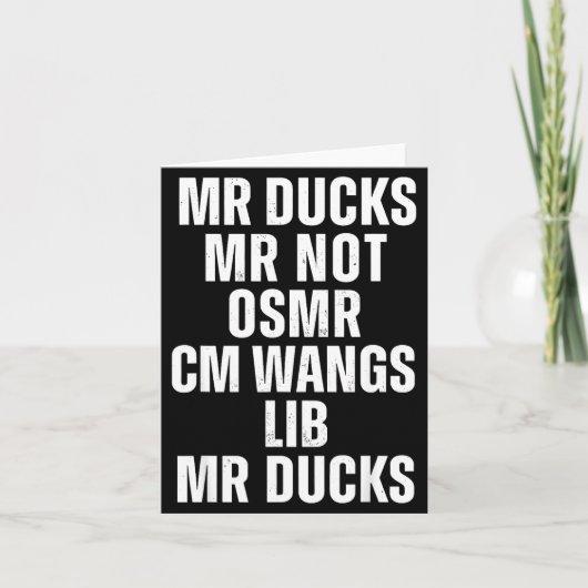 Carte Mr Ducks Mr Not Duck Joke Phonetic Puzzle (Devant)