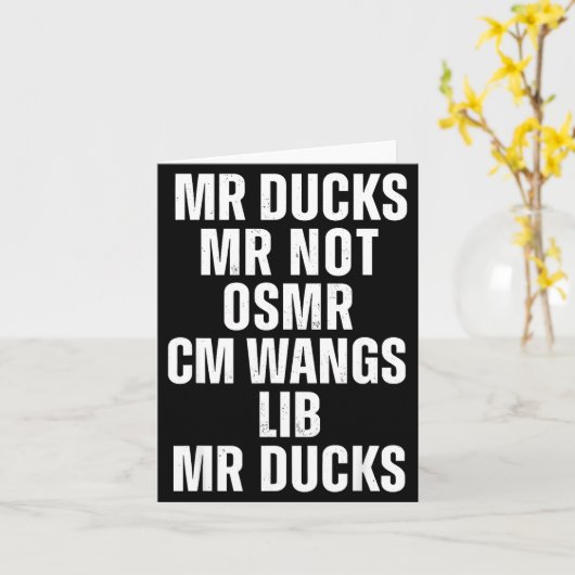 Carte Mr Ducks Mr Not Duck Joke Phonetic Puzzle (Fleur jaune)