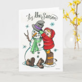 Carte Mr. Snowman (Fleur jaune)