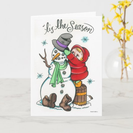 Carte Mr. Snowman (Fleur jaune)