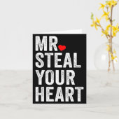Carte Mr. Steal Your Heart Funny Valentines Day Men’s (Fleur jaune)