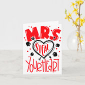 Carte Mrs Steal Your Heart Valentines Day Matching Coup (Fleur jaune)