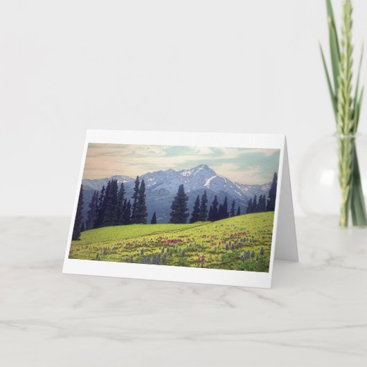 Carte Mt. Holy Cross, Hiroshi Yoshida, Woodcut (Devant)