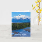 Carte Mt. McKinley Alaska Pensez À Vous (Fleur jaune)