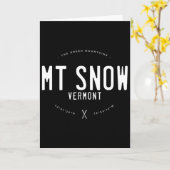Carte Mt. Snow Vermont Graphic Distressed Vintage Ski (Fleur jaune)