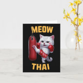 Carte Muay Thai Cat Meow Thai - Thai Boxe Pour Les Jeune (Fleur jaune)