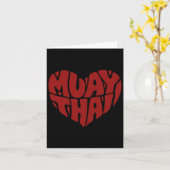 Carte Muay Thai Heart - Amour Pour La Boxe Thaïlandaise (Fleur jaune)