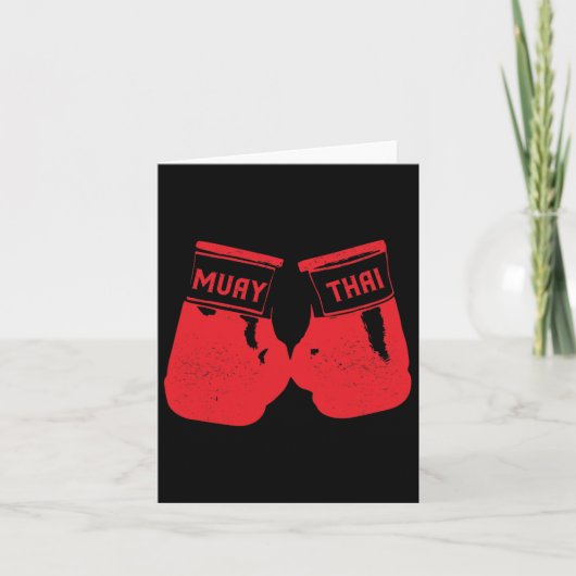 Carte Muay Thai Martial Arts Thai Boxe Entraîneur Lover  (Devant)