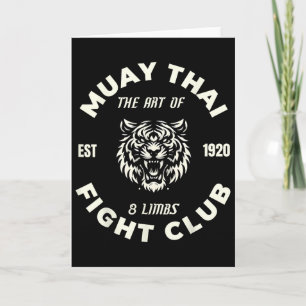 Carte Muay Thai Mma Combat Tatouage Tigre Art des 8 Memb