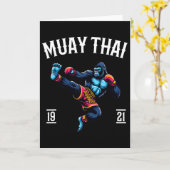 Carte Muay Thai Monkey - Kickboxing And Monkey Thai Boxi (Fleur jaune)