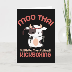 Carte Muay Thai Moo Thai Kickboxing drôle