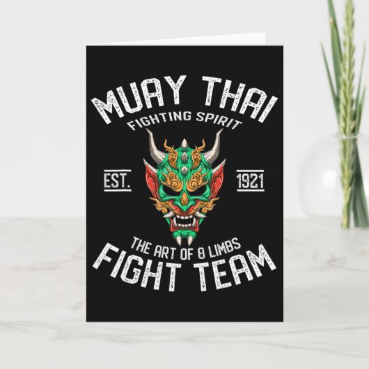 Carte Muay Thai Oni - Boxe Thaïlandaise et Kickboxing (Devant)