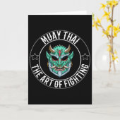 Carte Muay Thai Oni - Boxe Thaïlandaise et Kickboxing _1 (Fleur jaune)