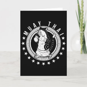 Carte Muay Thai Thaïlande Poing Anneau Genou Technique d