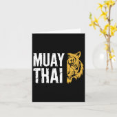 Carte Muay Thai Tiger Martial Arts Fighter (Fleur jaune)