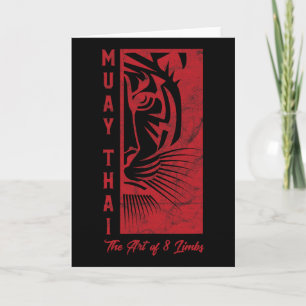 Carte Muay Thai Tigre Art des 8 Membres Cadeau de Kickbo