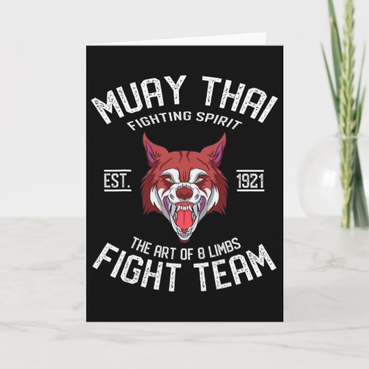 Carte Muay Thai Wolf - Boxe Thaïlandaise et Kickboxing (Devant)