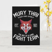 Carte Muay Thai Wolf - Boxe Thaïlandaise et Kickboxing (Fleur jaune)
