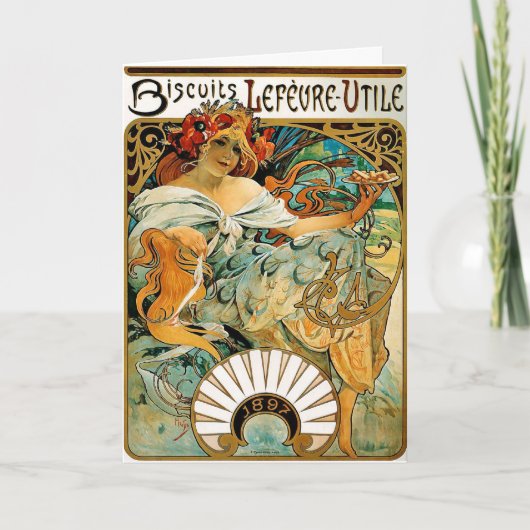 Carte : Mucha - biscuits Lefevre Utile (Devant)