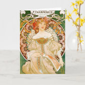 Carte : Mucha - Champenois (Fleur jaune)