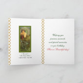 Carte Mucha ~ "Precious Stones - Emerald" Mai Anniversai (Intérieur)