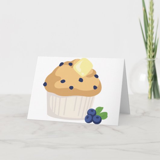 Carte Muffin aux bleuets (Devant)