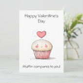 Carte Muffin se compare à toi ! – Adorable Saint-Valenti (Debout devant)