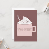 Carte Mug Campfire Chocolat Chaud Anniversaire Ami (Devant/Arrière en situation)