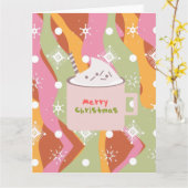 Carte Mug de camp Groovy Noël (Fleur jaune)