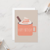 Carte Mug de feu de camp Spice Citrouille pour l'anniver (Devant/Arrière en situation)