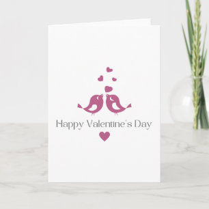 Carte Mug Saint-Valentin Oiseaux Roses Amoureux, Cadeau