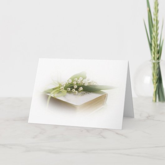 Carte muguet avec bible (Devant)