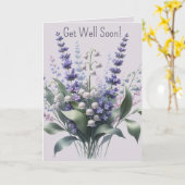 Carte Muguet et lavande modifiables (Fleur jaune)