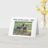 CARTE MULE, DONKEY, JENNIE-TRISTE ET BLEU SANS VOUS (Fleur jaune)