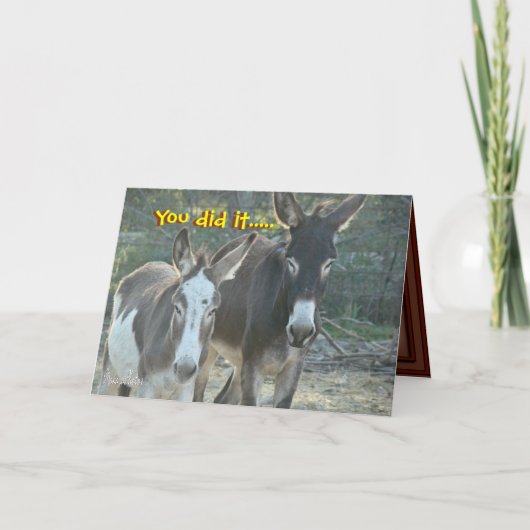 Carte Mules Anniversaire - personnaliser de toute (Devant)