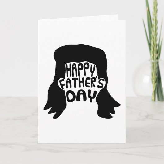 Carte Mullet drôle Joyeuse fête des pères (Devant)