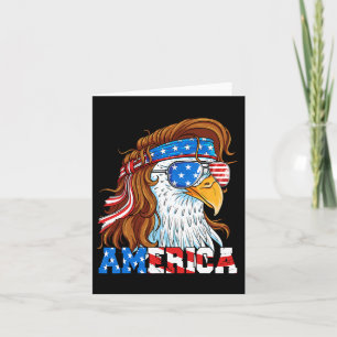 Carte Mullet Eagle 4 juillet Drapeau américain Usa Patri