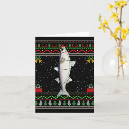 Carte Mullet Fish Lover Matching Ugly Mullet Christmas T (Fleur jaune)