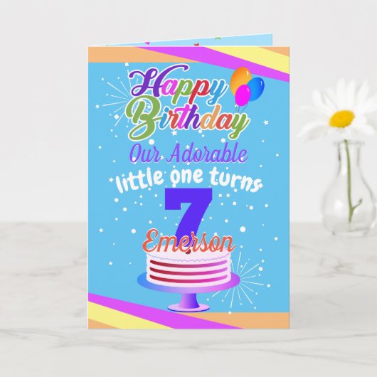 Carte Multi Color Editable Unisex Joyeux anniversaire |  (Petite plante)