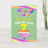 Carte Multi Color Editable Unisex Joyeux anniversaire |  (Devant)