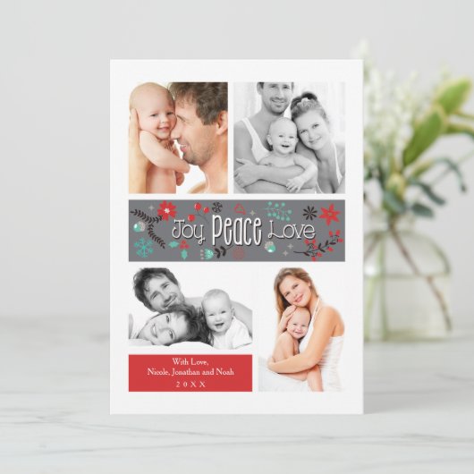 Carte multi de vacances de photo de bannière (Debout devant)